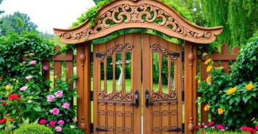 Wooden garden gates