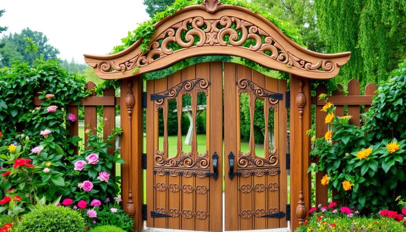 Wooden garden gates